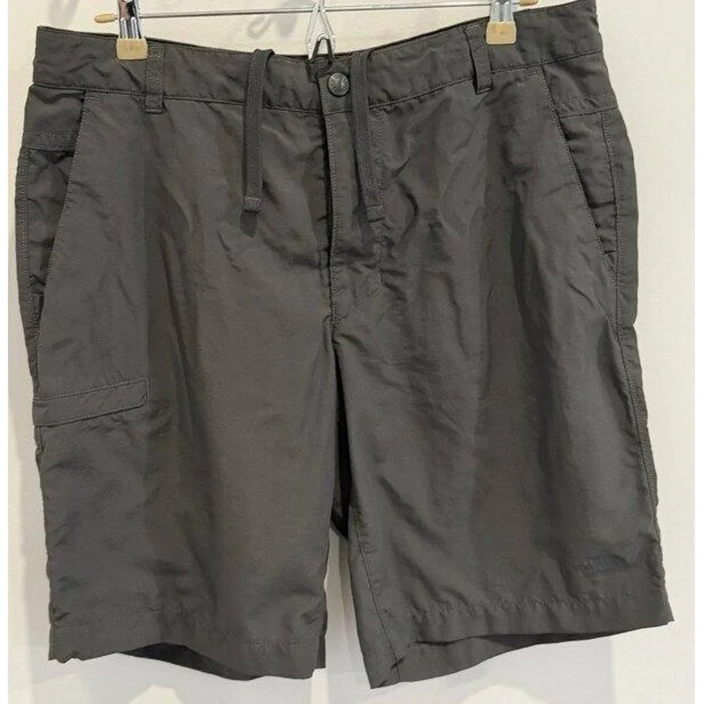 The North Face Mens Dark Gray Nylon Hiking Active Shorts Pockets Size 36